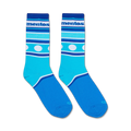 Flatlay showcasing a pair of Mentos Stripes socks, highlighting their vibrant colors and design.