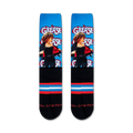 Flatlay image showing a pair of Grease socks, showcasing the full design from top to bottom.
