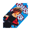 Close-up detail shot of the Grease sock design, focusing on Sandy's image and the movie title.
