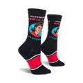Flat lay showcasing both socks together, highlighting their design.