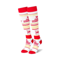 Close-up showcasing the detail of the Cup Noodles design on the socks.