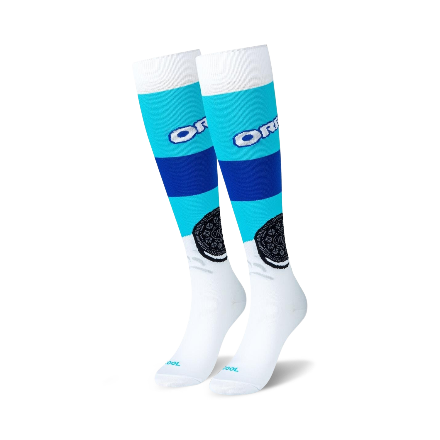 Lifestyle shot showing the socks on a person's legs; focus on how they fit.