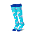 Close-up product shot of two Pop-Tarts knee-high socks against a white background.