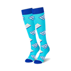 Close-up product shot of two Pop-Tarts knee-high socks against a white background.