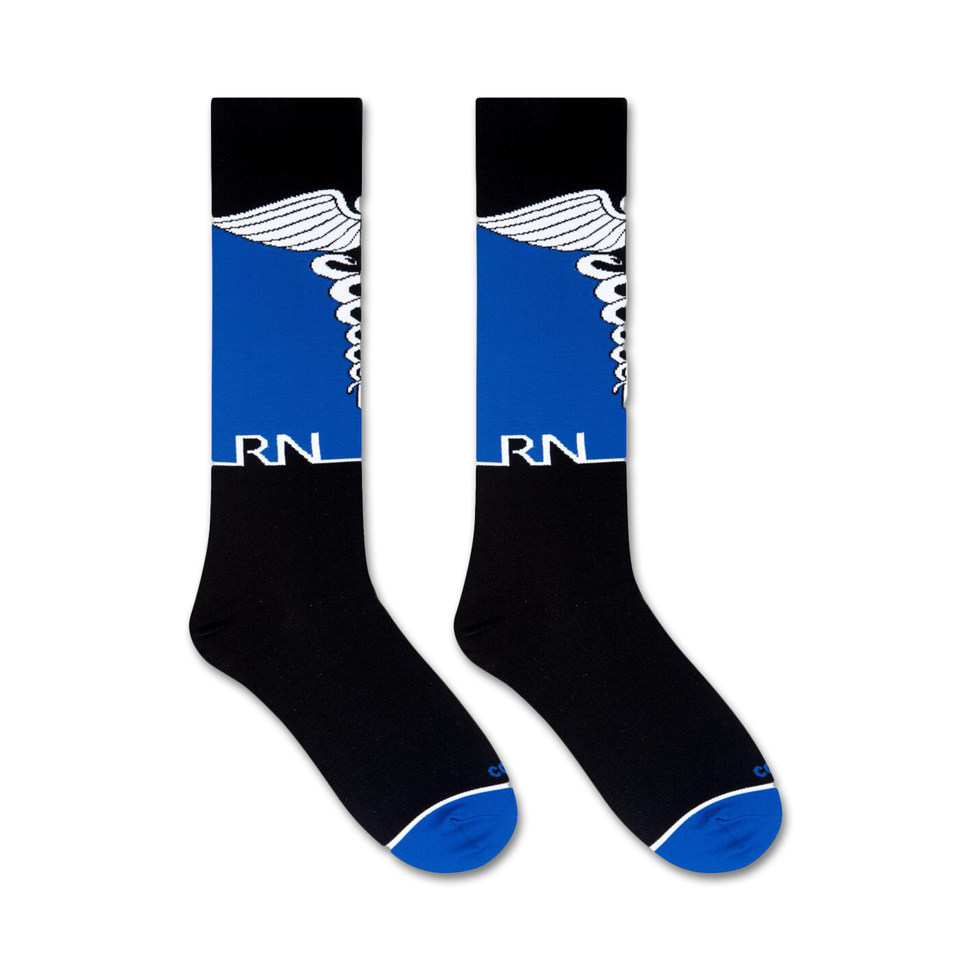 Lifestyle shot of RN socks being worn.