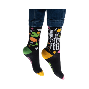 Flatlay image of the socks with different lighting than the first flatlay image.