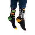 Flatlay image of the socks with different lighting than the first flatlay image.
