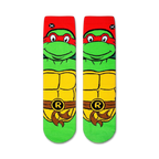 Close-up product shot of the TMNT Raphael socks showcasing the design details.