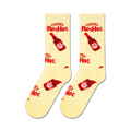Flatlay showcasing a pair of Frank's RedHot socks on a white background.