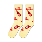 Flatlay showcasing a pair of Frank's RedHot socks on a white background.