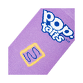 Close-up detail shot of the sock fabric, showcasing the Pop-Tarts Wildberry design and colors.