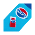Close-up detail shot highlighting the Pepsi logo and can graphic on the sock's fabric.