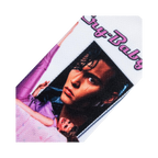 Close-up detail shot of the Cry-Baby socks, focusing on Johnny Depp's face from the movie poster on the sock.