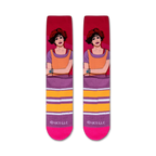 Flat lay product shot of Sixteen Candles socks showcasing the full design and colors.