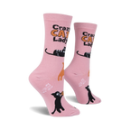 Flat lay showcasing the pair of Crazy Cat Lady socks.