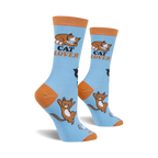 Another full view of the 'Cat Lover' socks showcasing the design details and color palette.