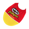 Close-up of a single Pringles Cool no-show sock, showcasing the detailed logo and color scheme.