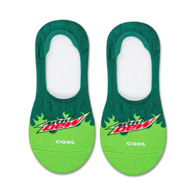 mountain dew mountain dew themed womens green novelty liner socks