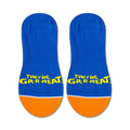 Product shot showing a pair of Frosted Flakes Tony the Tiger no-show socks with 'They're GR-R-REAT!' text on them.