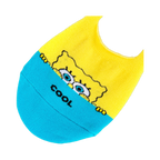 Close-up of a single Spongebob no-show sock, showcasing the detailed SpongeBob print and 'cool' text.