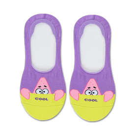 spongebob patrick spongebob themed womens purple novelty liner socks