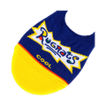 Close-up of a single blue and yellow Rugrats no-show sock, highlighting the 'Rugrats' logo and 'COOL' text.