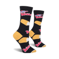 Flat lay showcasing a pair of Twinkies socks against a white background.