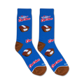 Alternative product shot of Hostess Cupcakes socks showcasing the full design on a pair of socks.