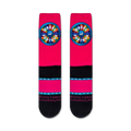 Close-up product shot showing the Wheel of Fortune socks with the design details and copyright information visible.