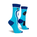 Close-up view of a pair of Oreo-themed socks, showcasing the detailed cookie and milk design.
