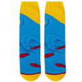 Close-up detail shot of the Swedish Fish sock design; highlighting the colors and candy details.