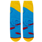 Close-up detail shot of the Swedish Fish sock design; highlighting the colors and candy details.