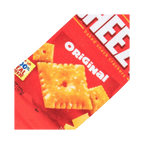 Detailed image showcasing the texture and design elements of the Cheez-It socks.