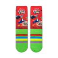 Flatlay showcasing the pair of Froot Loops socks, highlighting the design details.