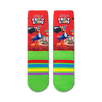 Flatlay showcasing the pair of Froot Loops socks, highlighting the design details.