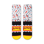 Flatlay showcasing two Tapatio To Go socks, highlighting the full design and color details.