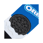 Close-up detail shot of the Oreo cookie graphic on the sock, highlighting the texture and detail.