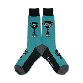 good enough funny themed mens blue novelty crew socks