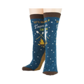 Flatlay of the 'Let's Have S'more Fun!' socks, showing the full design