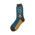 Crew socks in teal, brown, and gold. Campfire, marshmallows, and 'Let's Have S'more Fun!' text are featured on a night sky background.