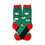 Close-up of 'Bah' socks showing the design details.