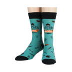 Another lifestyle shot: A person wearing the socks, showcasing the design.