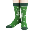 Flat lay product shot showing two 'Accountant' socks.