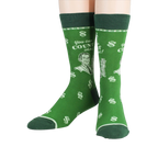 Flat lay product shot showing two 'Accountant' socks.