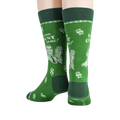 Back view of the 'Accountant' socks showing the full design