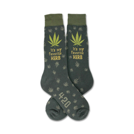 marijuana marijuana themed mens grey novelty crew socks