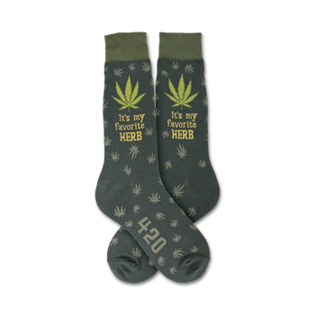 men's marijuana crew socks - represent your favorite herb in style!   
