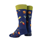 Back view of the 'Burger' socks highlighting the fun food print.