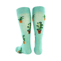 Detailed close-up of the Plant Dude sock design.