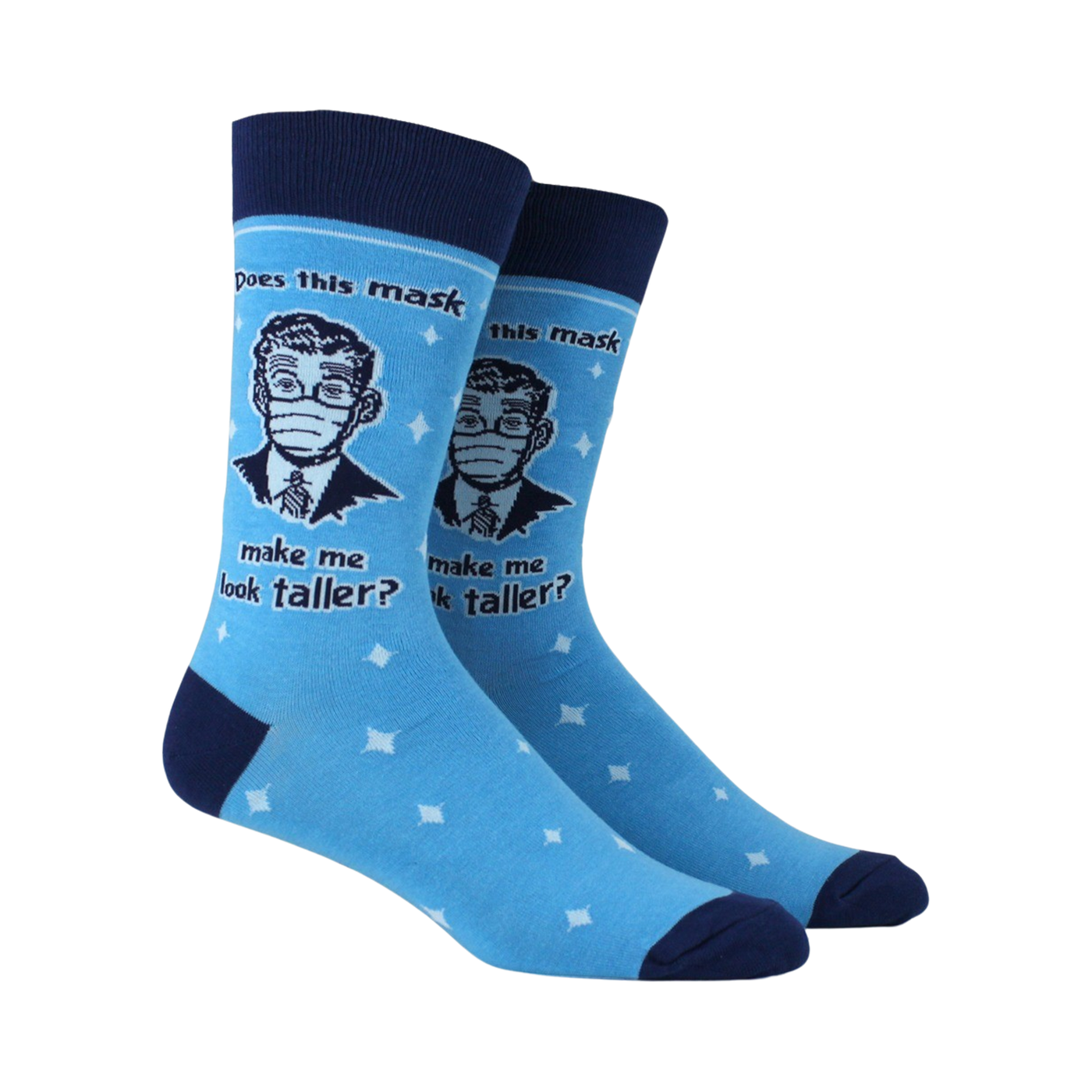 Close-up shot of the 'Mask' socks showcasing the detailed design and text on the socks.